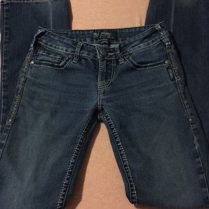 Boot cut silver jeans